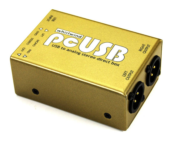 Direct Box - USB-B input, stereo XLR balanced output, PAD, ground lift, mono switch - Procraft Supply