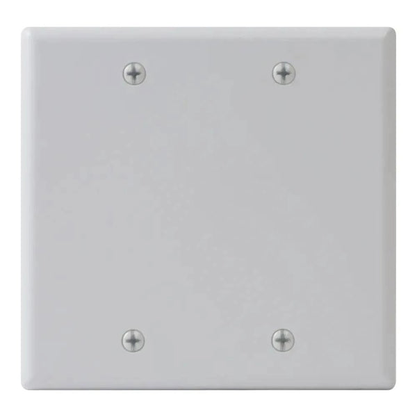 FACEPLATE, 2 GANG, BLANK, WH | ACCOMODATES OUTLET BOX AND ICC 107 MOUNTING BOX - Procraft Supply