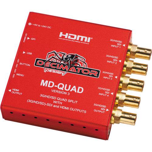 MD-QUADv3 Miniature 3G/HD/SD-SDI Quad Split Multiviewer with HDMI - Procraft Supply