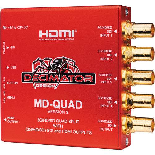 MD-QUADv3 Miniature 3G/HD/SD-SDI Quad Split Multiviewer with HDMI - Procraft Supply