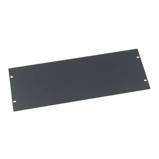 Flat Blank Rack Panel, Black Aluminum (4RU)