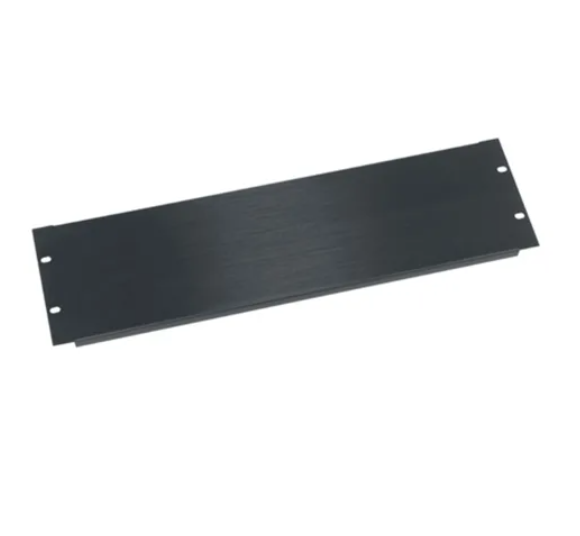 Flanged Blank Rack Panel, Anodized Aluminum (3RU)