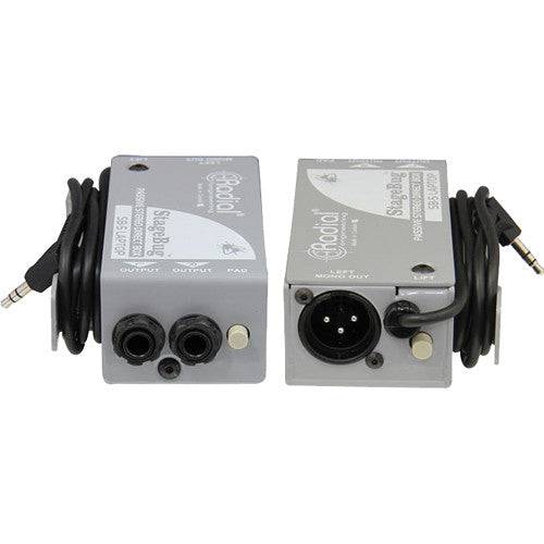SB-5 Compact stereo DI for computers w/ attached cable, stereo or mono out - Procraft Supply