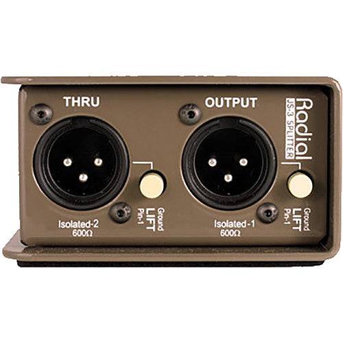 JS2 Mic splitter, passive, 1 input, 2 direct outs & 1 Jensen isolated output - Procraft Supply