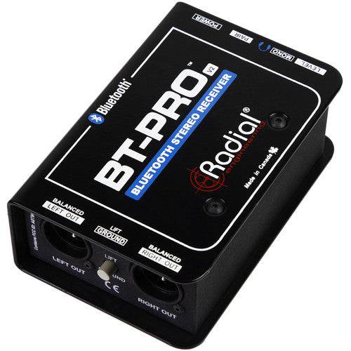 BlueTooth wireless receiver with balanced stereo DI outputs - Procraft Supply