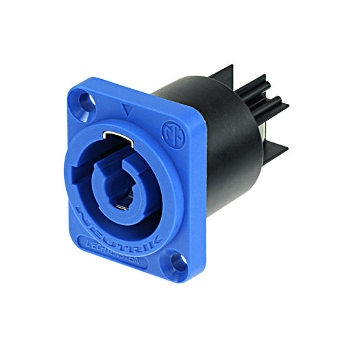 Connector - Powercon 20A - Neutrik, power in, chassis, (blue) - Procraft Supply