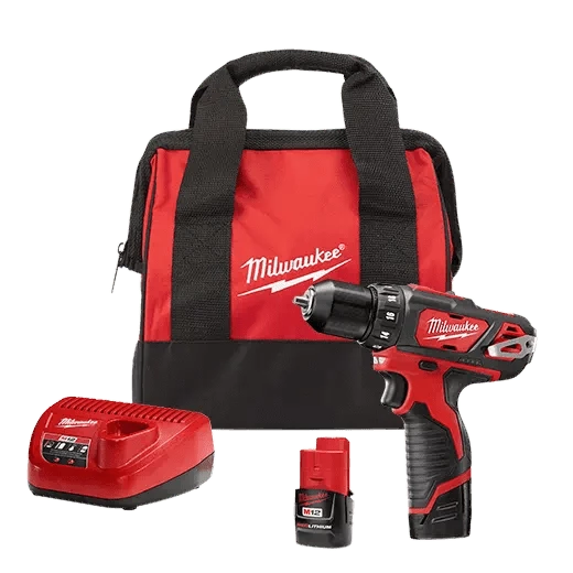 M12 12V Lithium-Ion Cordless 3/8 in. Drill/Driver Kit with Two 1.5 Ah Batteries, Charger and Tool Bag - Procraft Supply