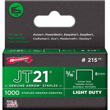 JT21® Type Staples, 5/16 in, Steel (1000pk) - Procraft Supply