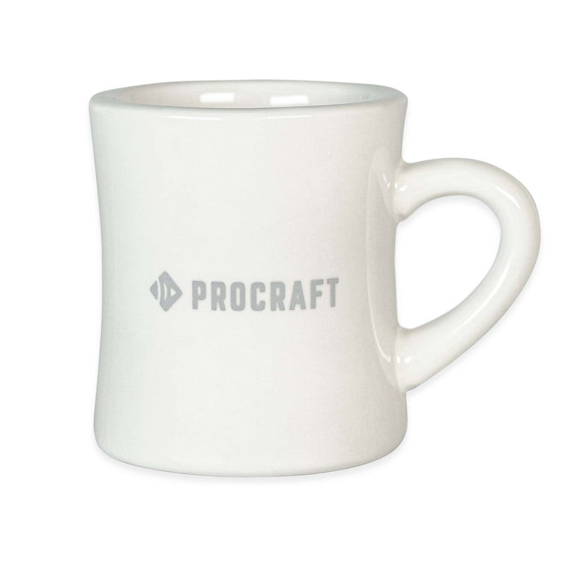 Logo Diner Mug, White - Procraft Supply