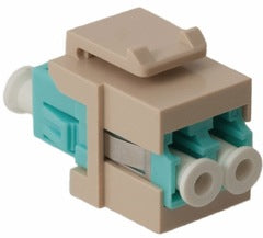 MODULE, FIBER OPTIC, LC, OM3, DUPX, IV | SUPPORTS MULTIMODE OM3 CONNECTION, METAL SLEEVES, AQUA INSERT, INCLUDES DUST CAPS - Procraft Supply