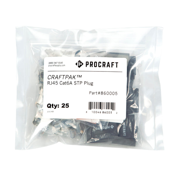 RJ45 Cat6A STP Assy Craftpak™ (25pk) - Procraft Supply