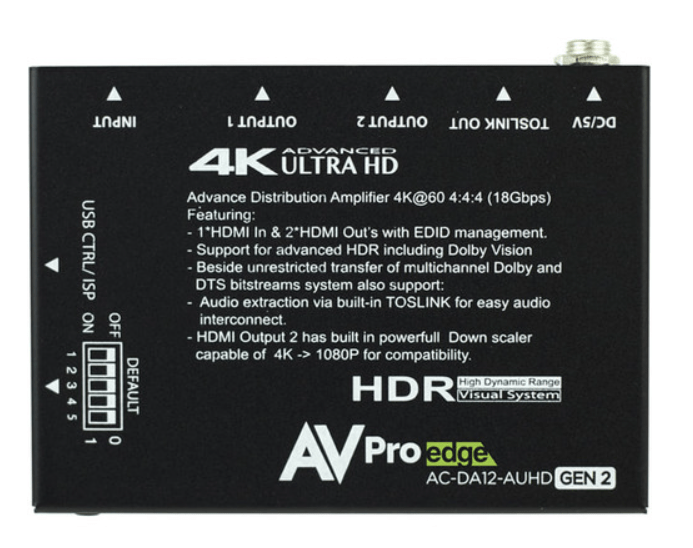 1 x 2 HDMI Distribution Amplifier - Procraft Supply