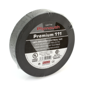 Vinyl Elec Tape, Premium 111, Blk - Procraft Supply