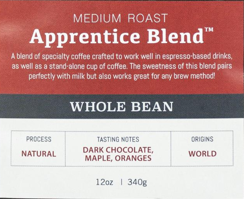 Apprentice Blend™ Whole Bean Coffee (12oz) - Procraft Supply