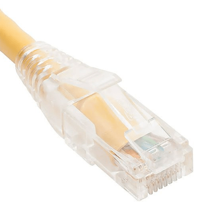 PATCH CORD, CAT6, CLEAR BOOT, 1' YL | LOW PROFILE, ASSEMBLED - Procraft Supply