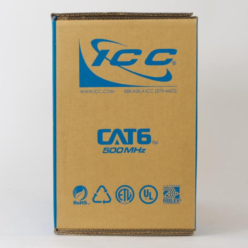 500Mhz CAT6 Bulk Cable with 23 AWG UTP Solid Wires, CMR Jacket in a Pull Box, 1000 Feet, Blue - Procraft Supply
