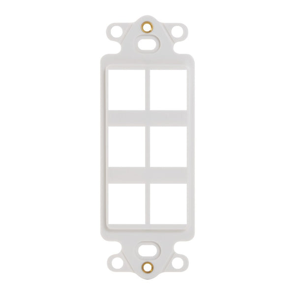 INSERT, DECOREX, HD, 6-P, WH | FITS SINGLE GANG OUTLET, NOT COMPATIBLE WITH IC107 EZ - Procraft Supply