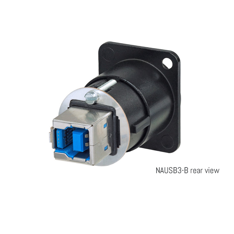 Neutrik USB 3, TypeA-TypeB adapt,blk - Procraft Supply