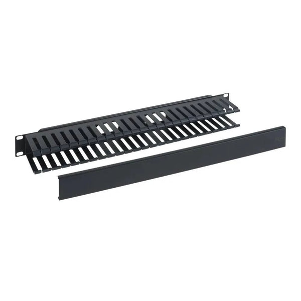 PANEL, FRNT FINGER DUCT, 24-SLOT, 1RMS | PLASTIC SLOTTED DUCTS, BACK FEED-THROUGH HOLES, INCLUDES 4 RACK SCREWS - Procraft Supply