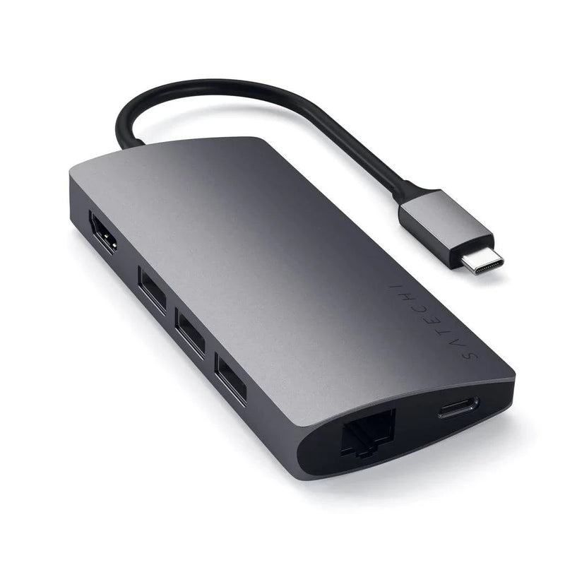 Satechi Slim Multi-Port Adapter V2 with USB-C PD, 4K HDMI, Micro