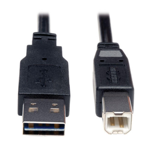 Universal Reversible USB 2.0 Cable (Reversible A to B M/M) 1 ft. - Procraft Supply