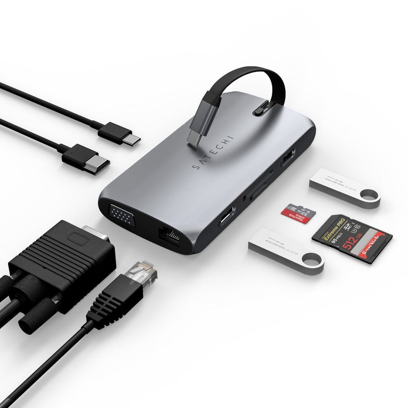 Satechi USB-C USB Hub - 3-in-1 Hub 2xUSB, SD, MicroSD and USB-C 
